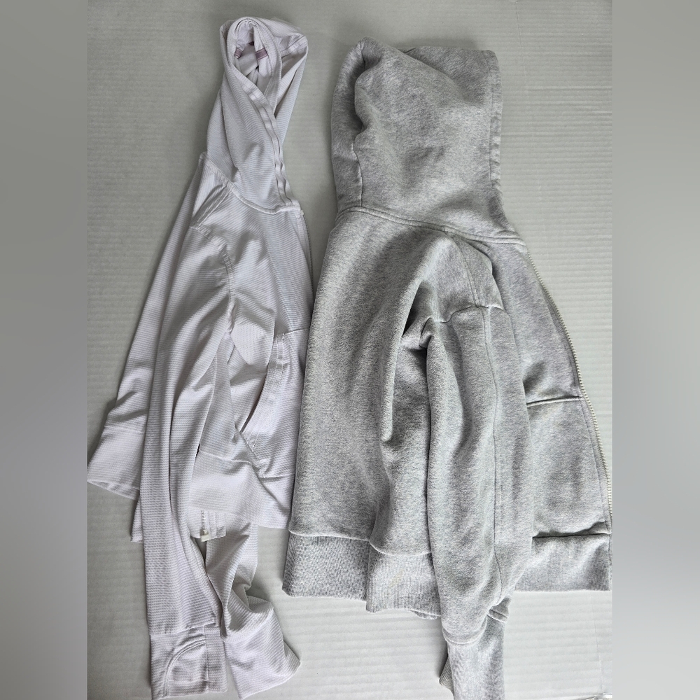 Athleta Girls Bundle 2 Sets Of Hooded Sweaters Size 7 Girls Gray White
